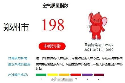 河南多地空气质量中重度污染 PM2.5爆表需防护