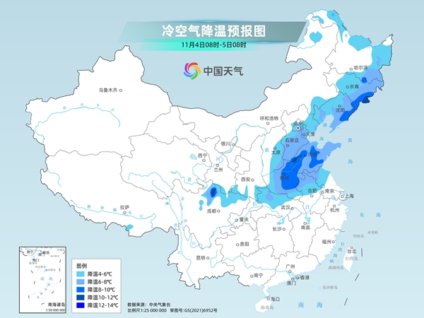 中东部多地气温将再创新低 海南等地强降雨持续防范次生灾害